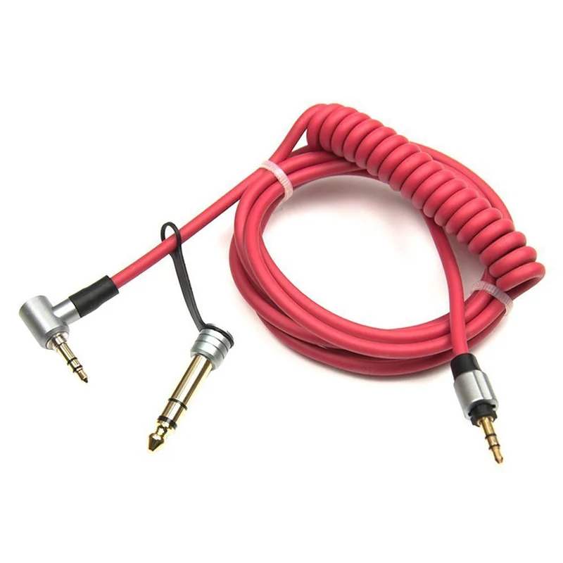 Replacement 3.5mm Audio Aux Cable Cord For PRO DETOX Headphone  Pring Cable Design And It Can Stretch Up To 1.5m Long