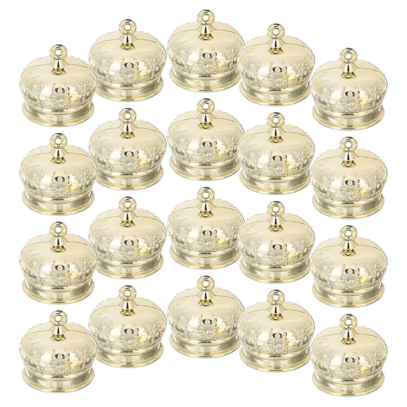 100Pcs Electroplated Gold Bead Caps Pendant Bail Findings Decorative Replacement Ornament Tops DIY Craft Supplies Necklace