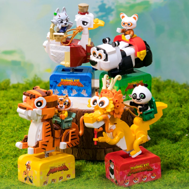 

Kung Fu Panda Giant Panda Rocking Car Building Blocks Children's Educational Building Toy Model Ornaments Holiday Gift