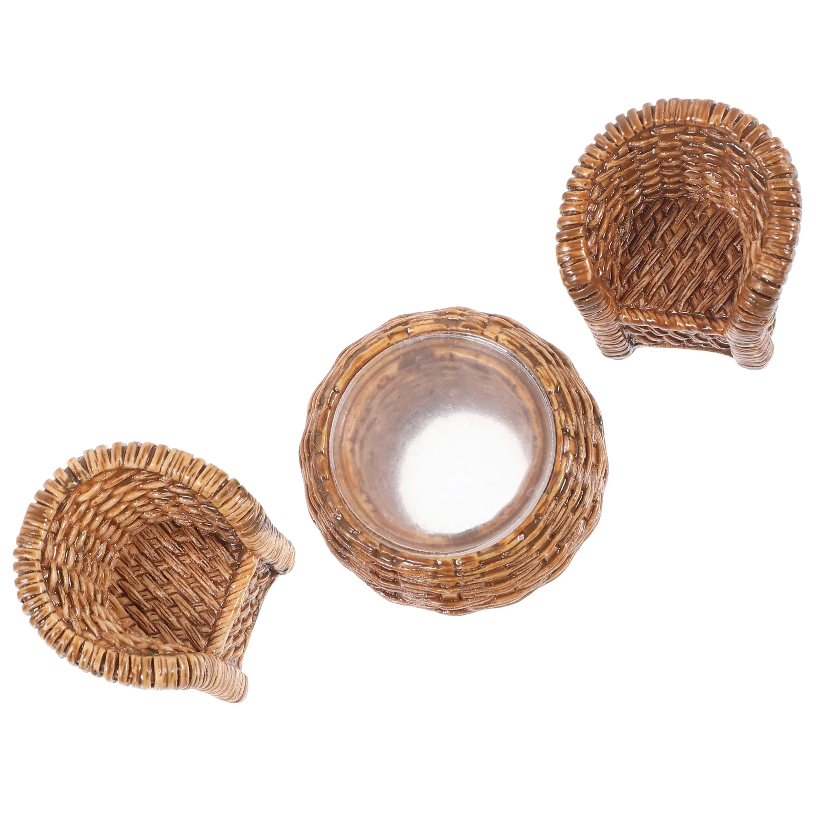 

Wicker Basket House Decoration Small Furniture Mini Chair Model Accessories Toy Decorations Miniature Table Child