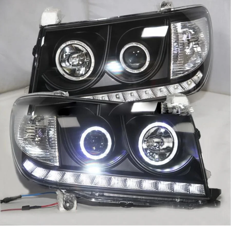 1set car bumper headlamp for Toyota cruiser prado headlight 2006~2007y LED DRL 4700 FJ100 LC100 car accessories prado fog light