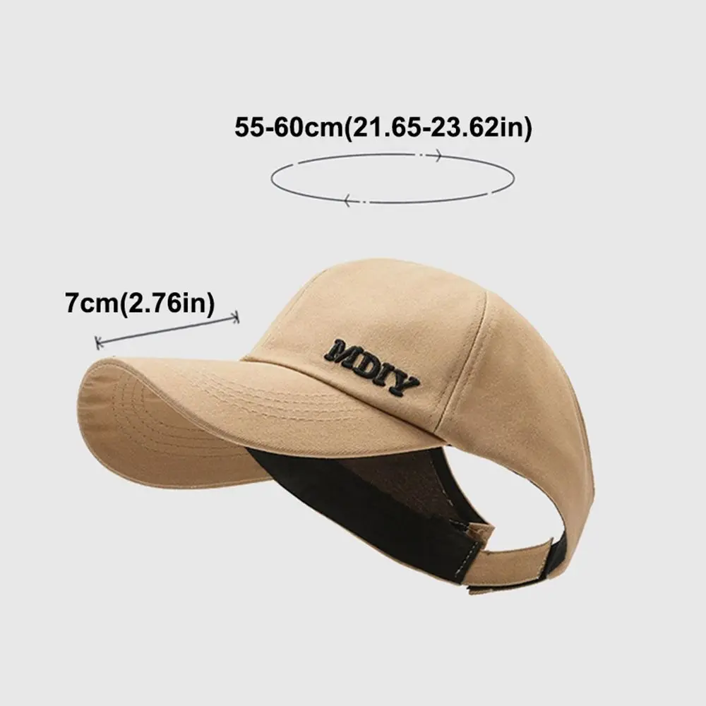 Nuevo Sombrero de cola de caballo de Color sólido para mujer, gorra ajustable de secado rápido con visera, sombrero para el sol medio hueco, verano