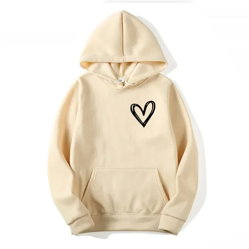 

2025 New Unisex Solid Color Hoodie, Autumn and Winter Warm Sweatshirt, Street Casual Loose Version Sweatshirt, Soft Comfortable