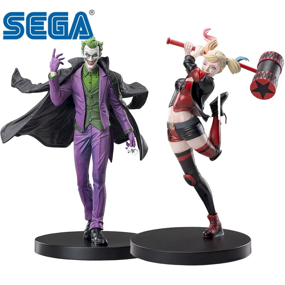 Sega original dc ato corte pm coringa harley quin anime figura de ação brinquedos para meninos meninas crianças presentes aniversário colecionáveis