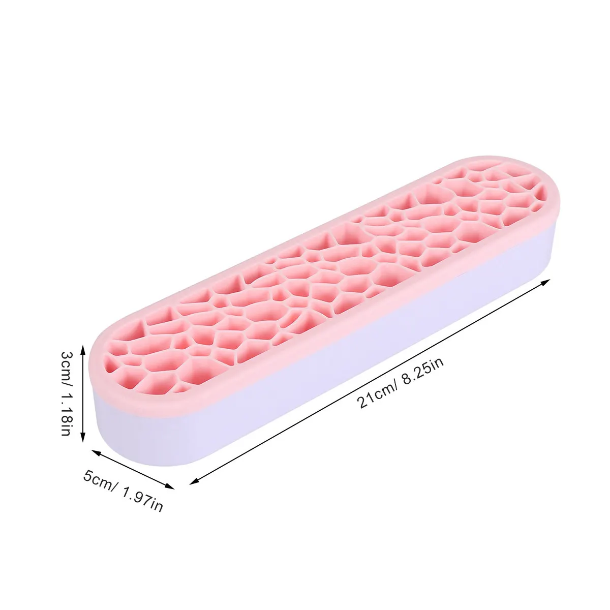 Silicone Makeup Brush Holder Organizer Rack for Drying Storage Travel Camping Home Use Brush Display Shelf Pink