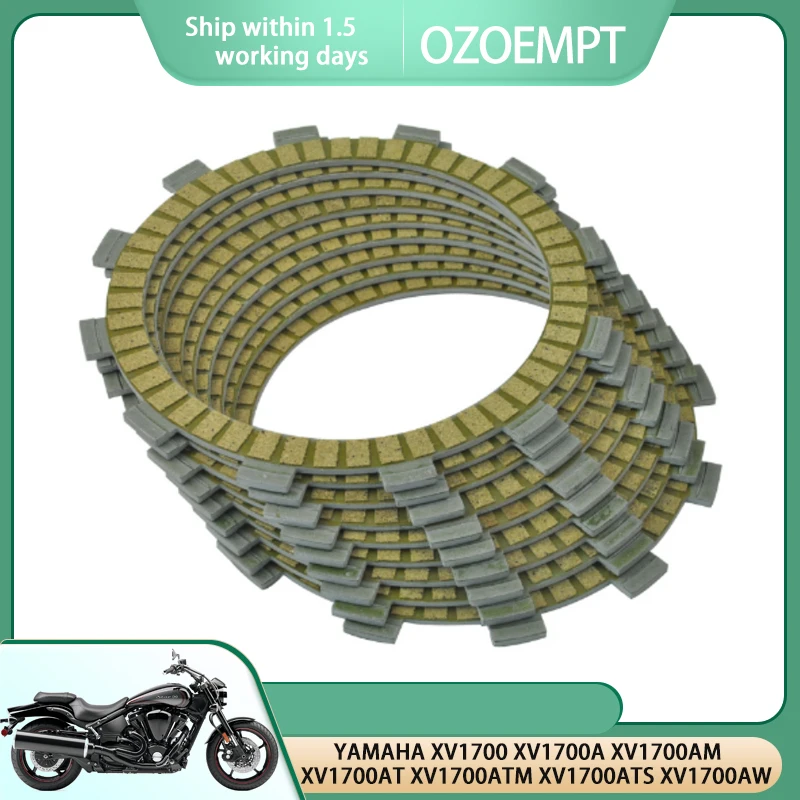 OZOEMPT Fibrous Clutch plate Apply to YAMAHA XV1700 XV1700A XV1700AM XV1700AT XV1700ATM XV1700ATS XV1700AW