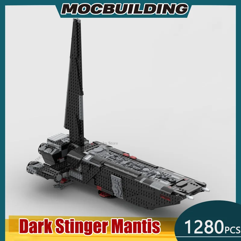 ダークスティンガーカマキリモデル MOC ビルディングブロックスタッキング組み立てレンガコレクションディスプレイスペースクリエイティブクリスマスおもちゃギフト 1280 個