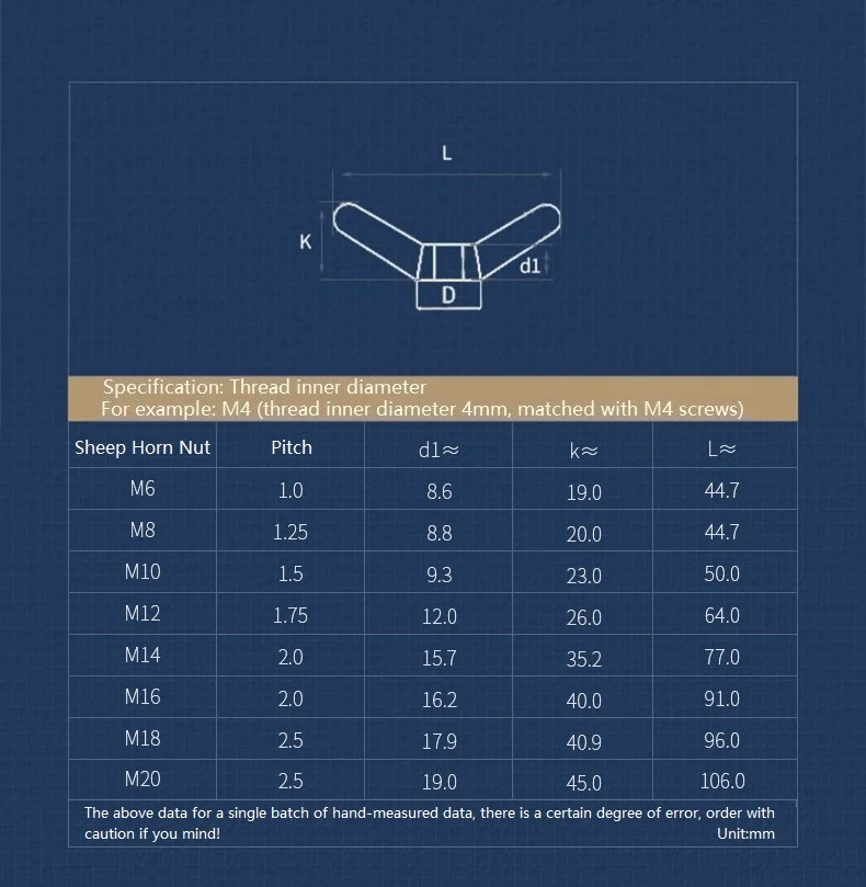 M6 M8 M10 M12 M14 M16 M18 M20 M24 304 Stainless Steel Special-shaped Hand Screw Nut Claw Nut Small Ear Butterfly Nuts Wing Nuts