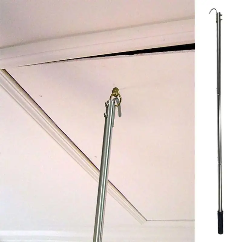 Pull Down Attic Ladder Pulling Hook Spliced Attic Pull Stick Multi-functional Attic Ladder Pull Hook Attic Supplies Garage Door