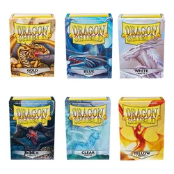 Fundas mate de Dragon Shield para cartas, fundas de tamaño estándar para juegos de mesa MTG/PKM/YGO, 63x88mm, 100 unids/lote por caja