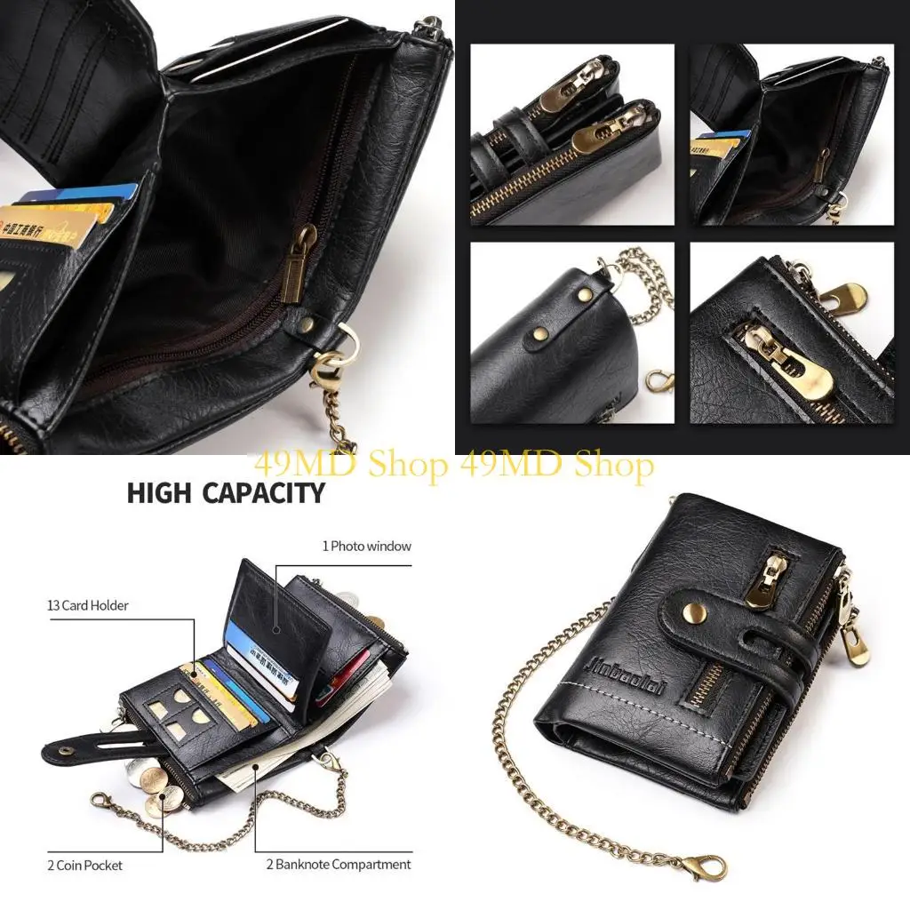 49md-chain-wallets-for-men-leather-bifold-wallet-purse-credit-card-with-coin-pocket