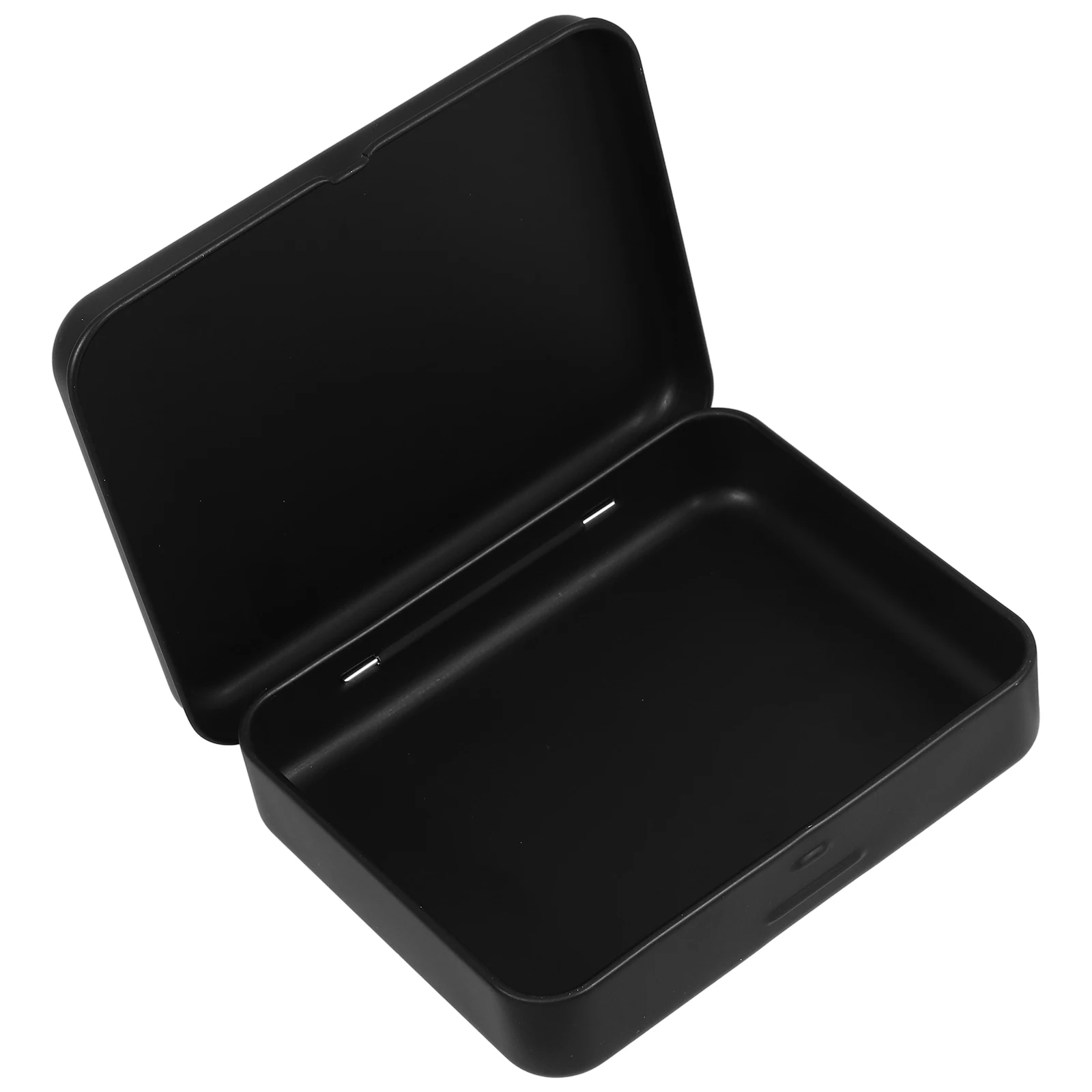 

Slim Iron Storage Tin Box Locking Coin Collector Display Case Dvd Cd Holder Portable Mini Cash Key Organizer Black Gold