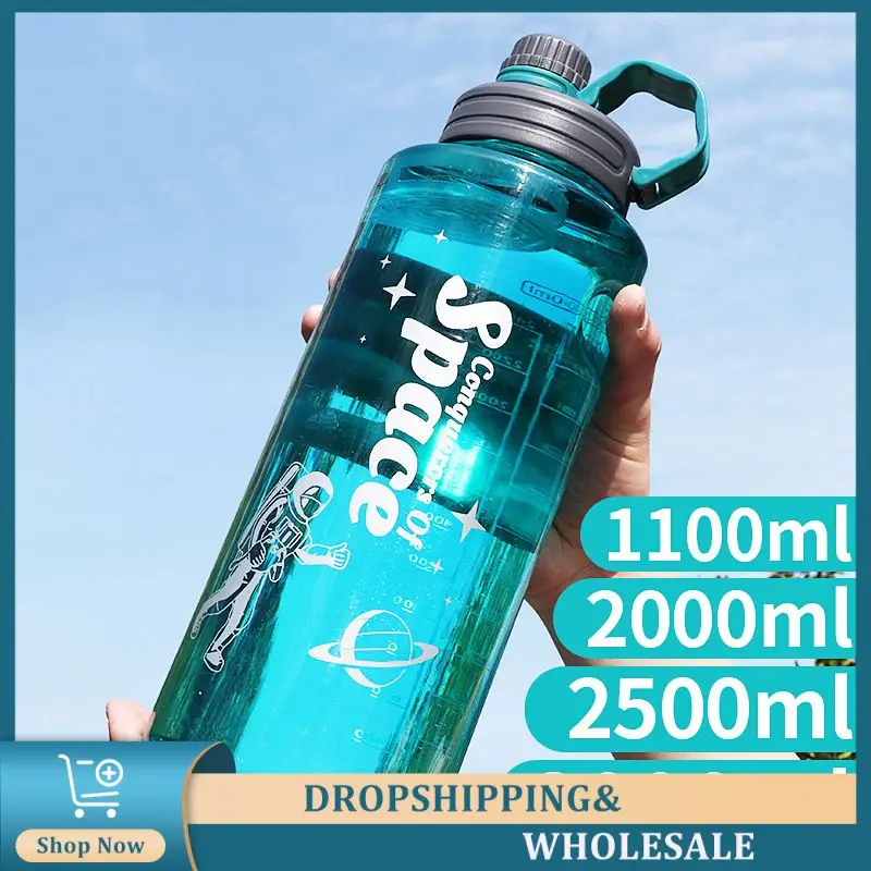 Sports Bottle Outdoor Large Capacity Explosion-proof 1100/1500/2000/3000ml For Sports Fitness Climbing Drinkware Drinking Cup