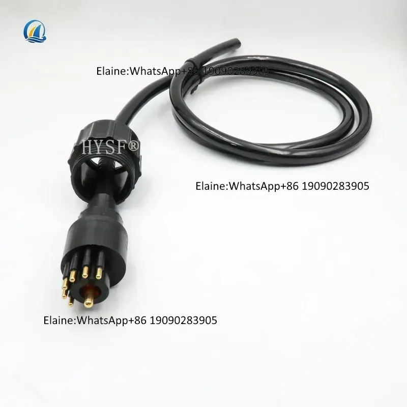 s Underwater Connector Coaxial+6 Electric 75-3 Underwater Bulkhead Cable ROV Line Circular Underwater Watertight