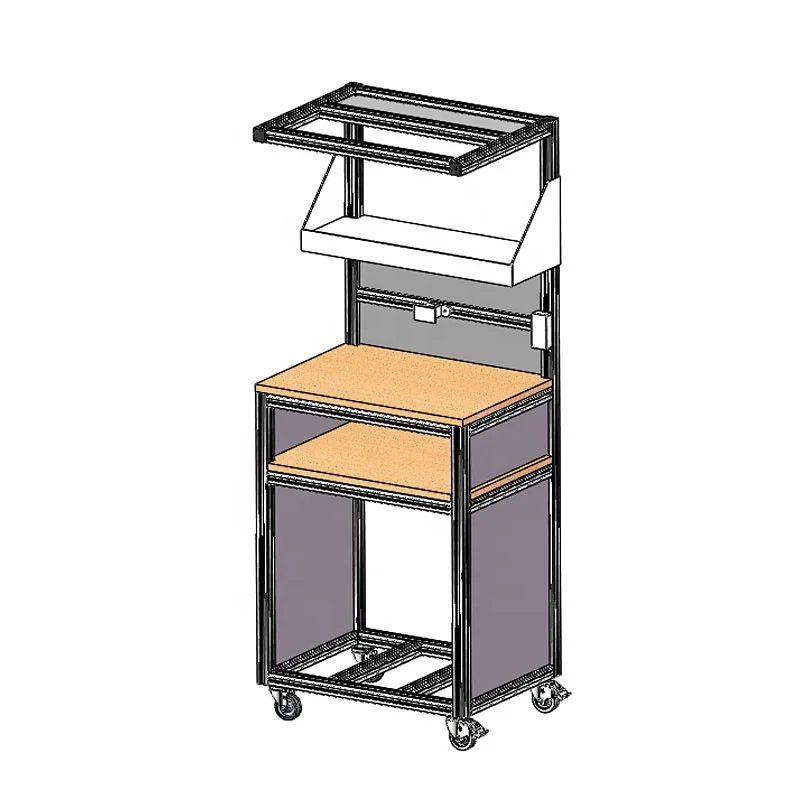 Manufacturer Lab Workbench Computer Table With Drawer Lighting For Production Workshop