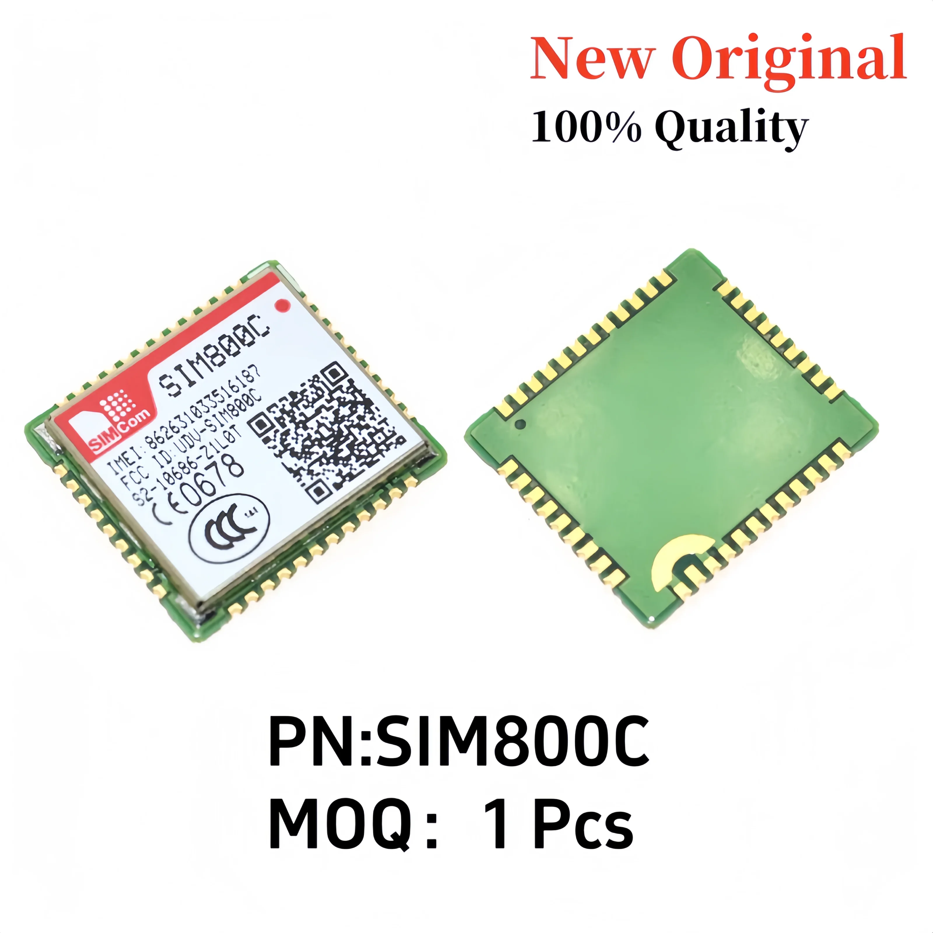 Sim800c SIMCom GSM/GPRS with small size in LCC interface and high performance Bluetooth