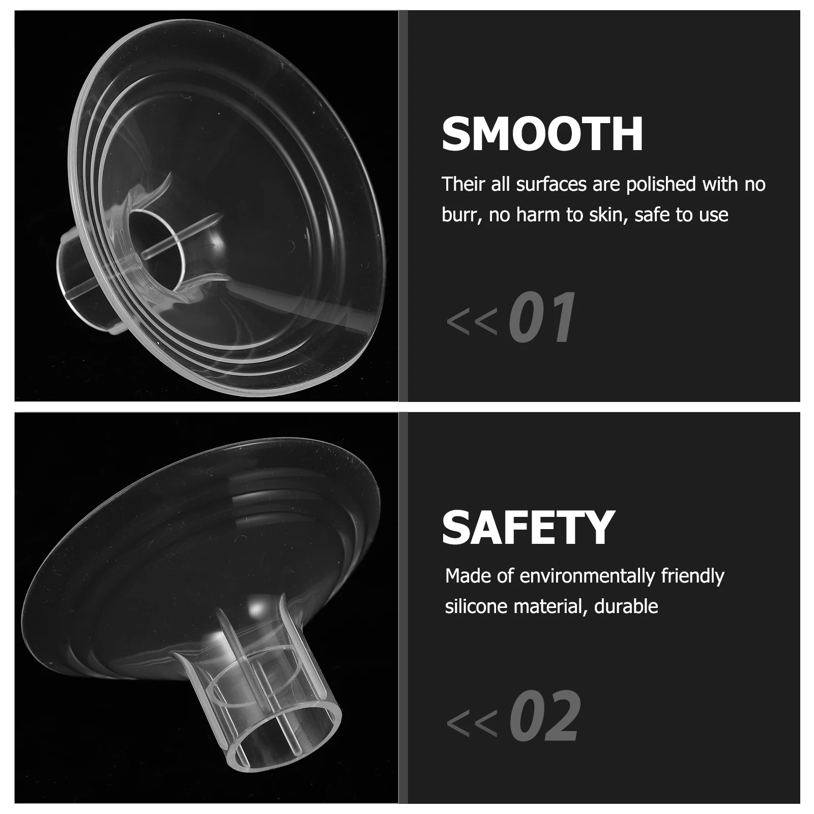 

2pcs Silicone Pump Duckbill Pads Reusable Anti-Backflow Accessories Universal Fit For Manual Electric Milk