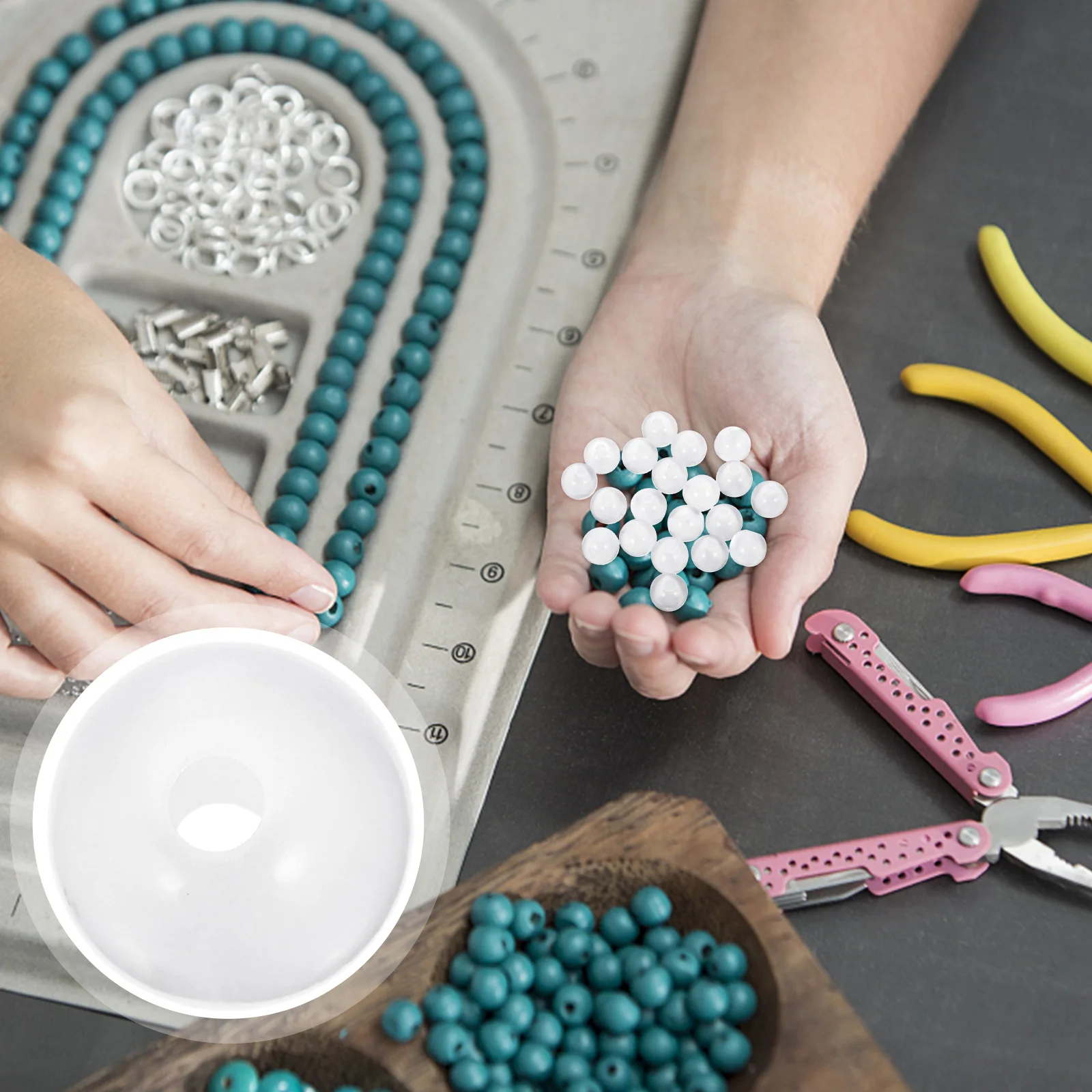 

100pcs Cat Eye Stone Resin Loose Beads For Diy Jewelry Making Bracelet Necklace Earrings Accessories Spacer Beads