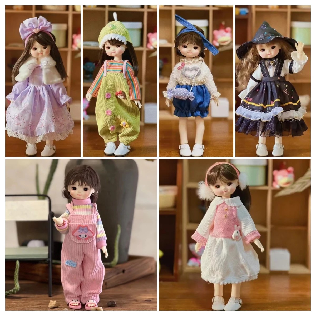 Kawaii Style 30cm Doll Replacement Clothes 1/6 BJD Doll Outfit Set Girl Toy Gift Doll Accessories