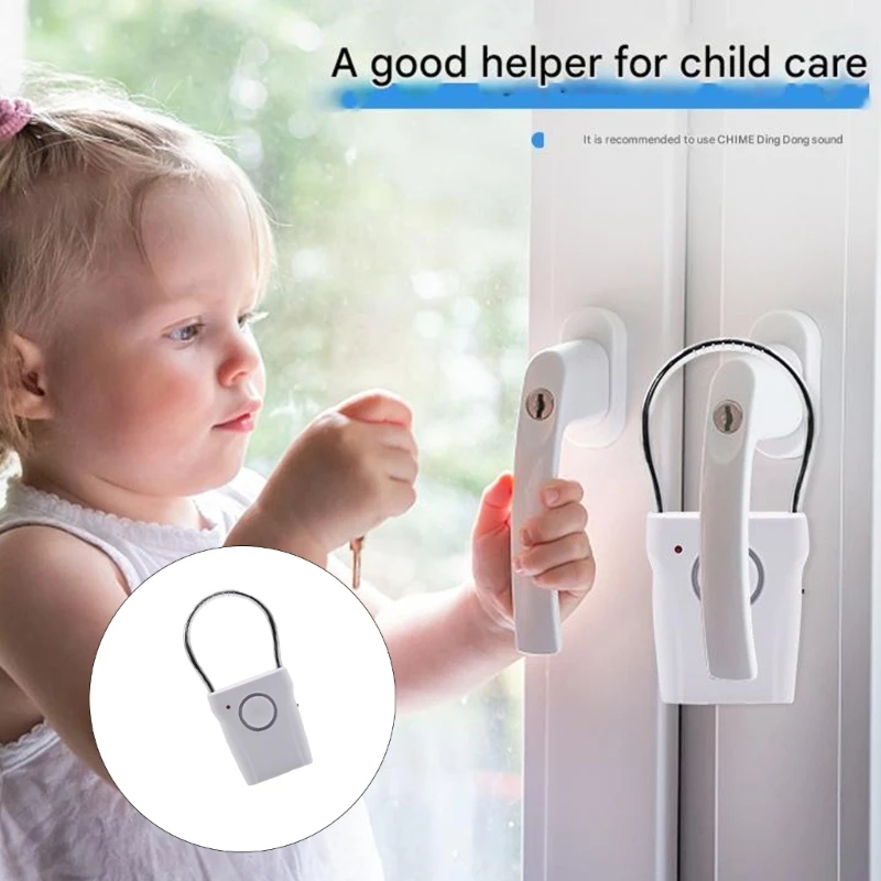 ワイヤレスドアウィンドウ警報センサー 120dB 大音量サイレンタッチ振動警報 3 つの調整可能なモード シンプルなセットアップ F19E