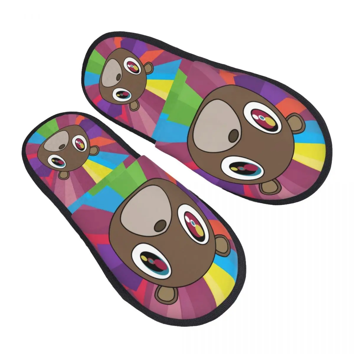 Custom Kanye West Bear Memory Foam Slippers Women Soft Warm House Slippers