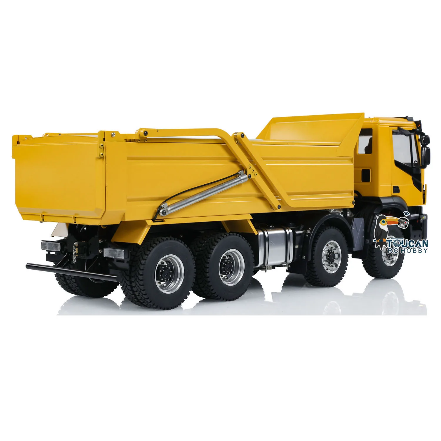 1/14 Hydraulic RC Tipper Truck Metal 8x8 Flip-over Cover Remote Control Dump Car With Light Sound Vehicle Machine Hobby Toys - view 5