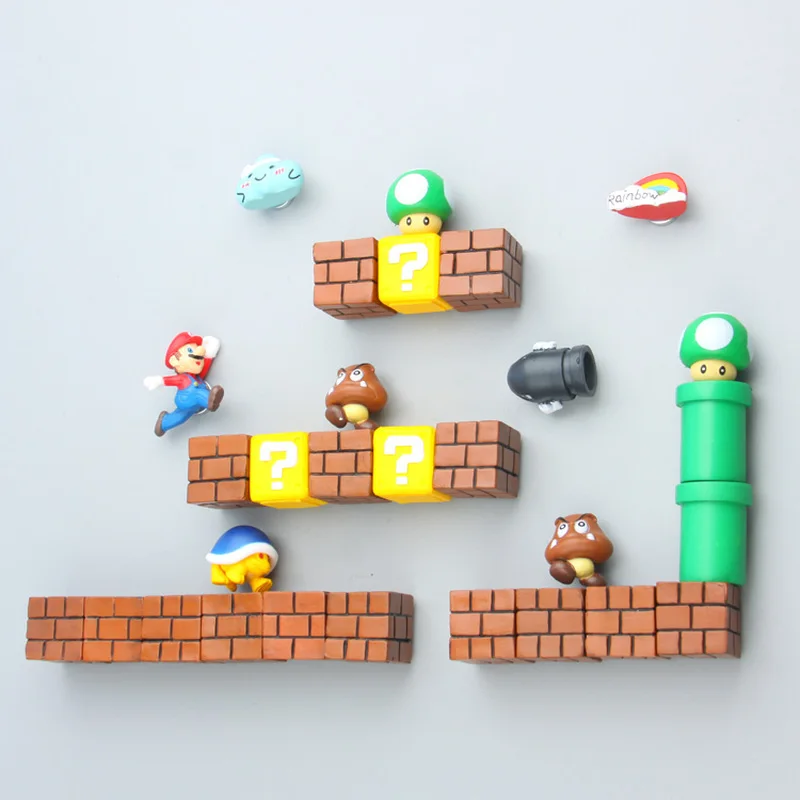 Imán de refrigerador Super Mary Bros, pegatina con mensaje, juguete para adultos, hombre, niña, niño, regalo de cumpleaños