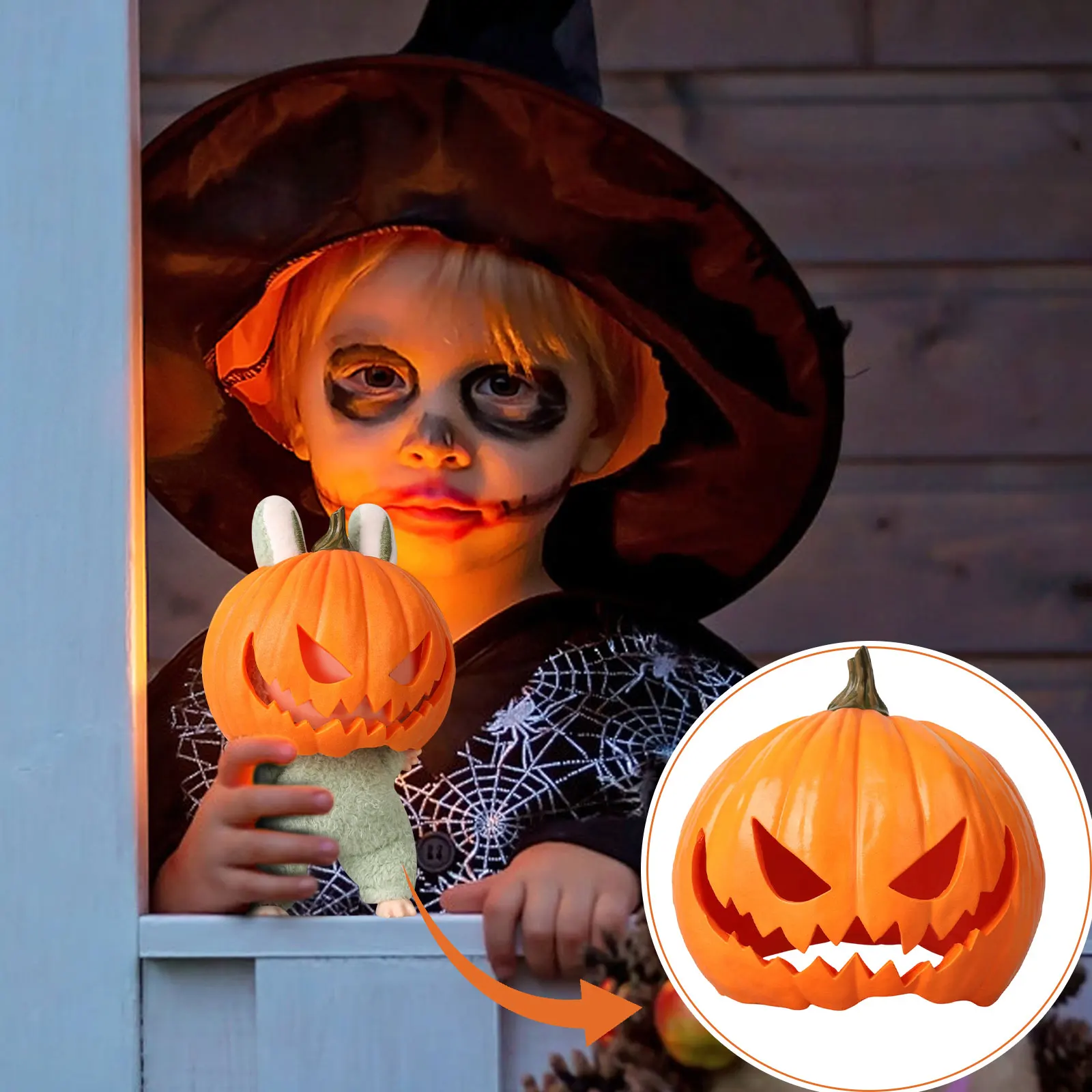Хэллоуин Маска Кукла Головной Убор Милая Тыквенная Маска Кукла Одевание Реквизит Фестивальный Подарок Хэллоуин Атмосфера Вечеринки Украшения