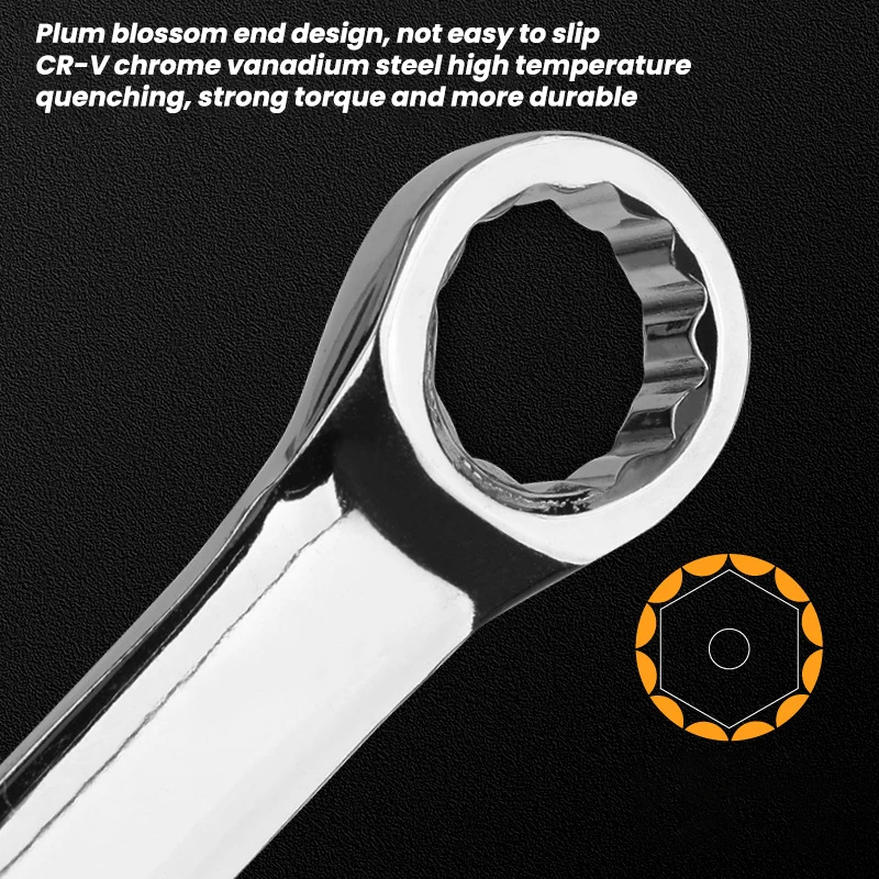 Plum Shaped Four-Wheel Alignment Extra Long Double Headed Flat Wrench Special Auto Repair Tool Aviation Car Repair Hand Tools