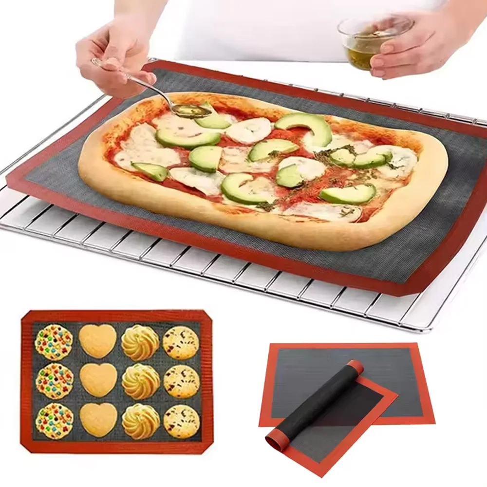 【セール中】シリコンベーキングマットシート 30x40cm 再利用可能なベーキングクッキーシート ノンスティック耐熱ベーキングマット オーブングリル電子レンジ用