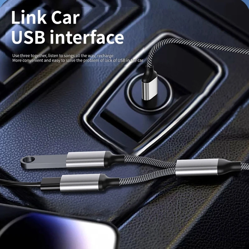 Cáp Chia USB USB2.0 Một Nam Đến 2 USB Nữ Dây Nguồn Sạc/Truyền Dữ Liệu/Dữ Liệu Laptop dây 28Cm/11.02in