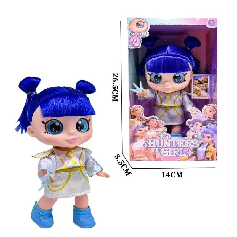 Hunters Girl K-Pop Demon Hunter Doll 13 Inch 5D Eyes Music Light PVC Vinyl Action Figure Toy with Theme Song for Girls Gift view 3