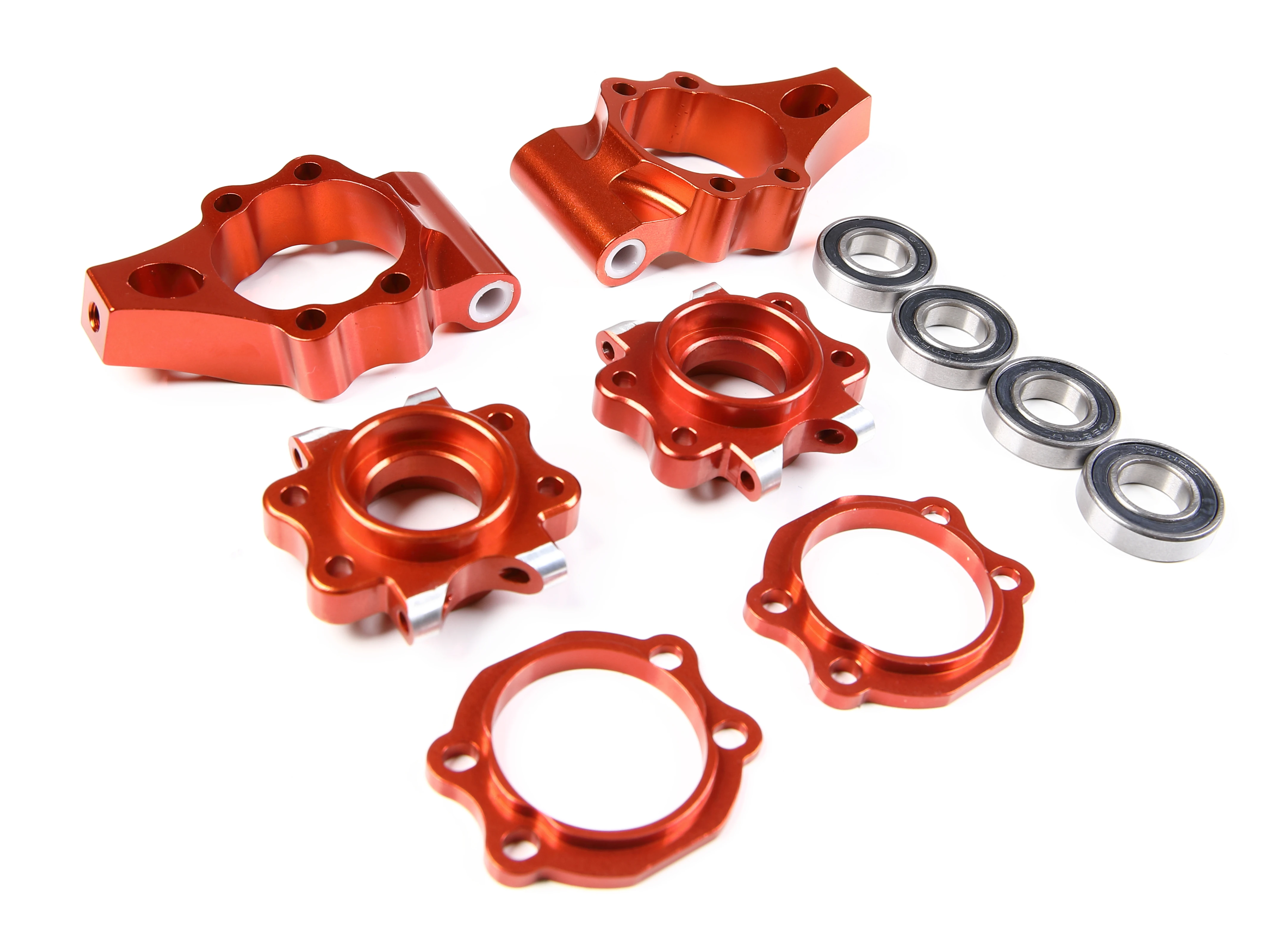 GTprompt-Ensemble Electrolux de moyeu de roue arrière en aluminium pour voiture RC, métal ing, 1/5, hpi, km, rv, baja 5b, synchronisation 5sc, argent, orange