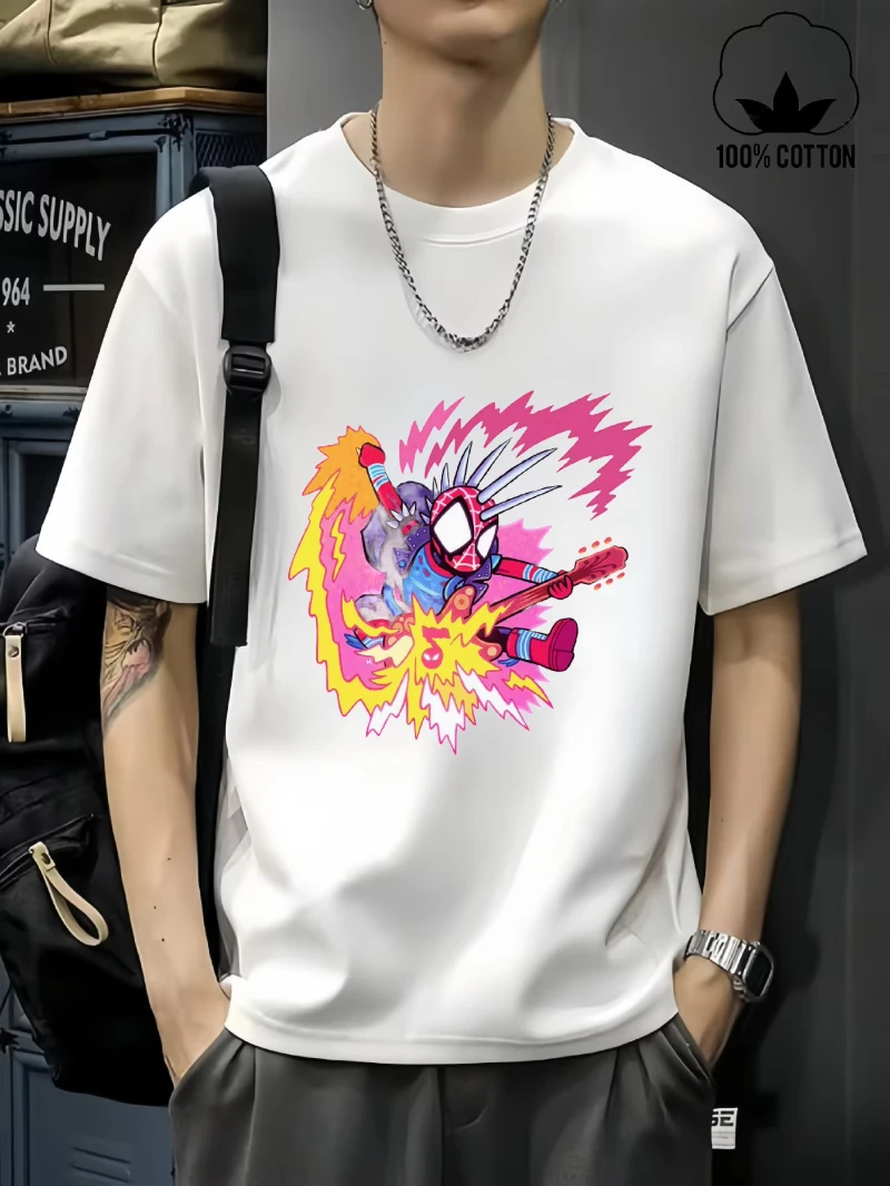 Koszulka MARVEL z wysokiej jakości bawełny, modna, wygodna, o luźnym kroju, idealna na wiosnę i lato, doskonały prezent, koszulka MARVEL unisex.