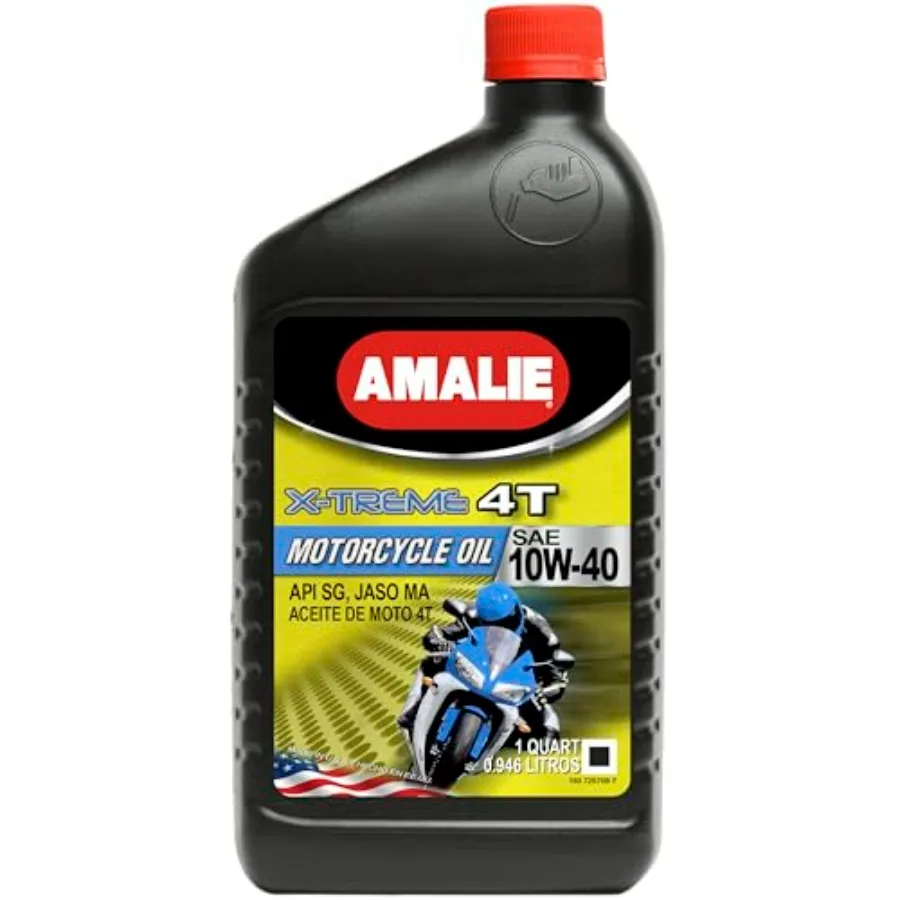 

Моторное масло X-Treme Max 4T 10W-40, 1 квартовая бутылка, упаковка из 12 штук, высокопроизводительное синтетическое масло для мотоциклов, произведено в США