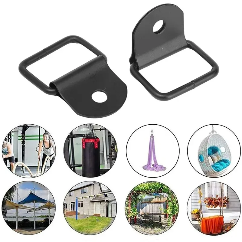 1-10PCS DRing Heavy Duty Tie Down Single Hole Iron Metal Mount Stamped Anchor Point Lashing Ring for Truck Trailer Cargo Van Kit