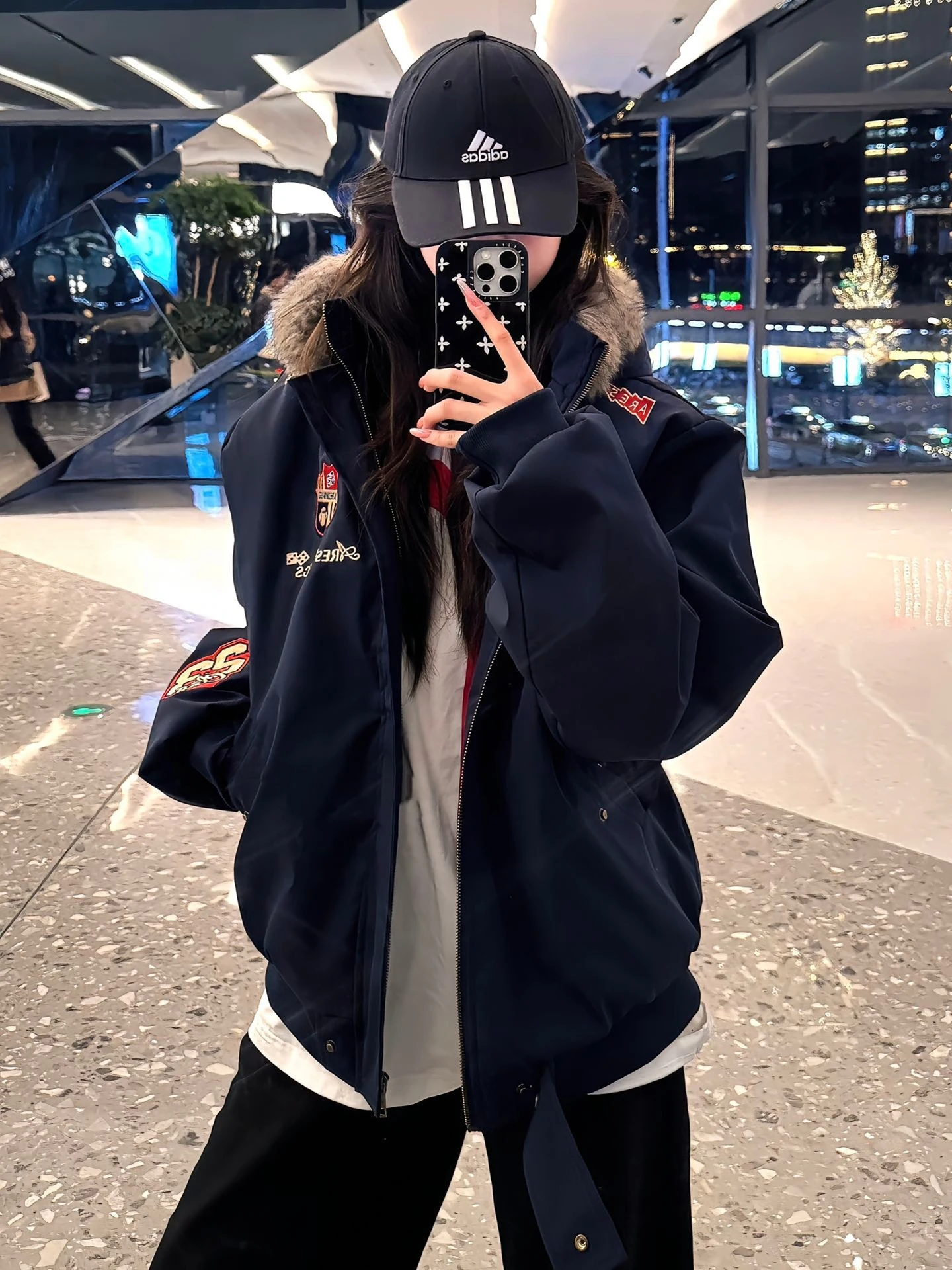 

Thiened Winter Jaet for Men with Embroidered Fur Collar Workwear Sle Warmth Assured Stand Fit Casual Wear Polyester ...