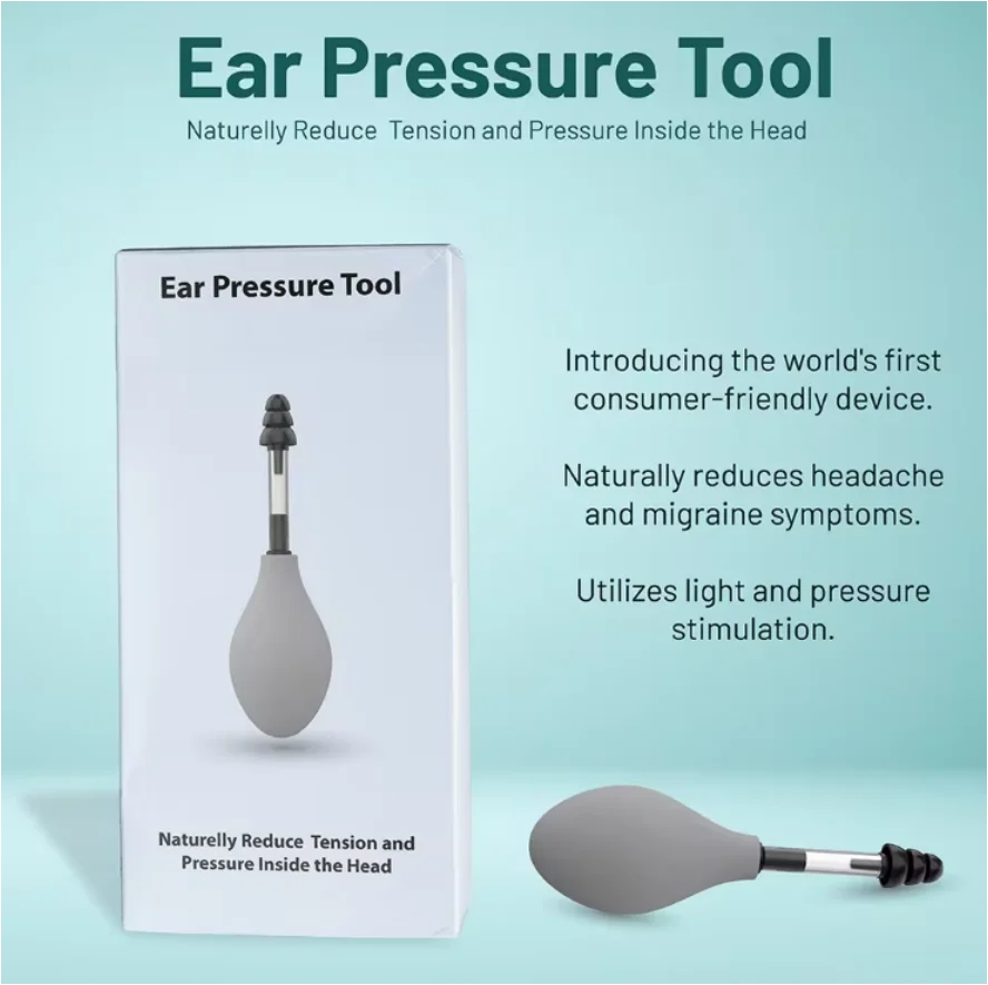 Ear Pressure Tool Ear Pressure Reduces Tension and Pressure from Headache and Migraine Symptoms Through Inner Ear massage tool