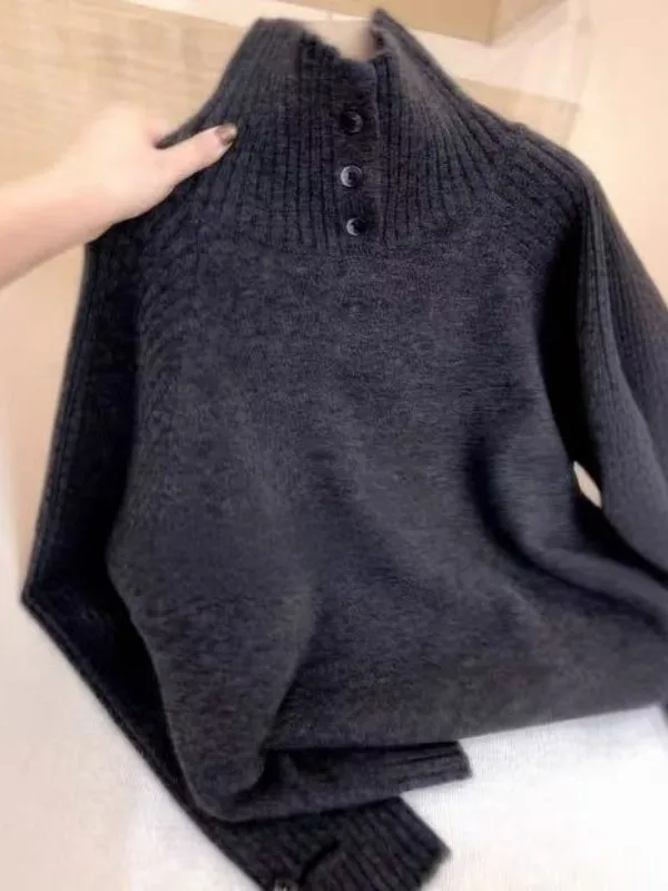 

Женский трикотажный джемпер Ele ey High Ne больших размеров, новинка весны, модный универсальный свободный крой с длинными рукавами