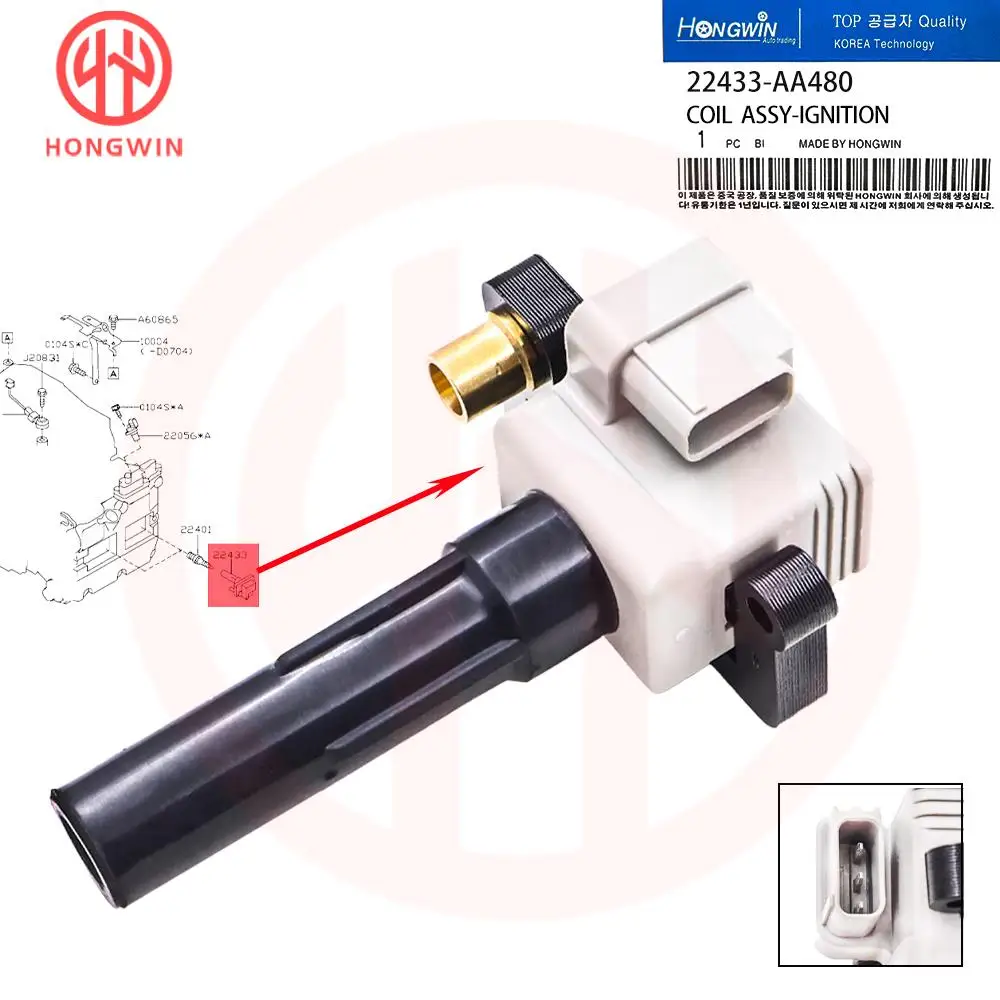

22433-AA480 Ignition Coils 5C1478 E1008 For Saab 9-2X SUBARU FORESTER IMPREZA LEGACY E1067 52-1799 IC588 22433AA480