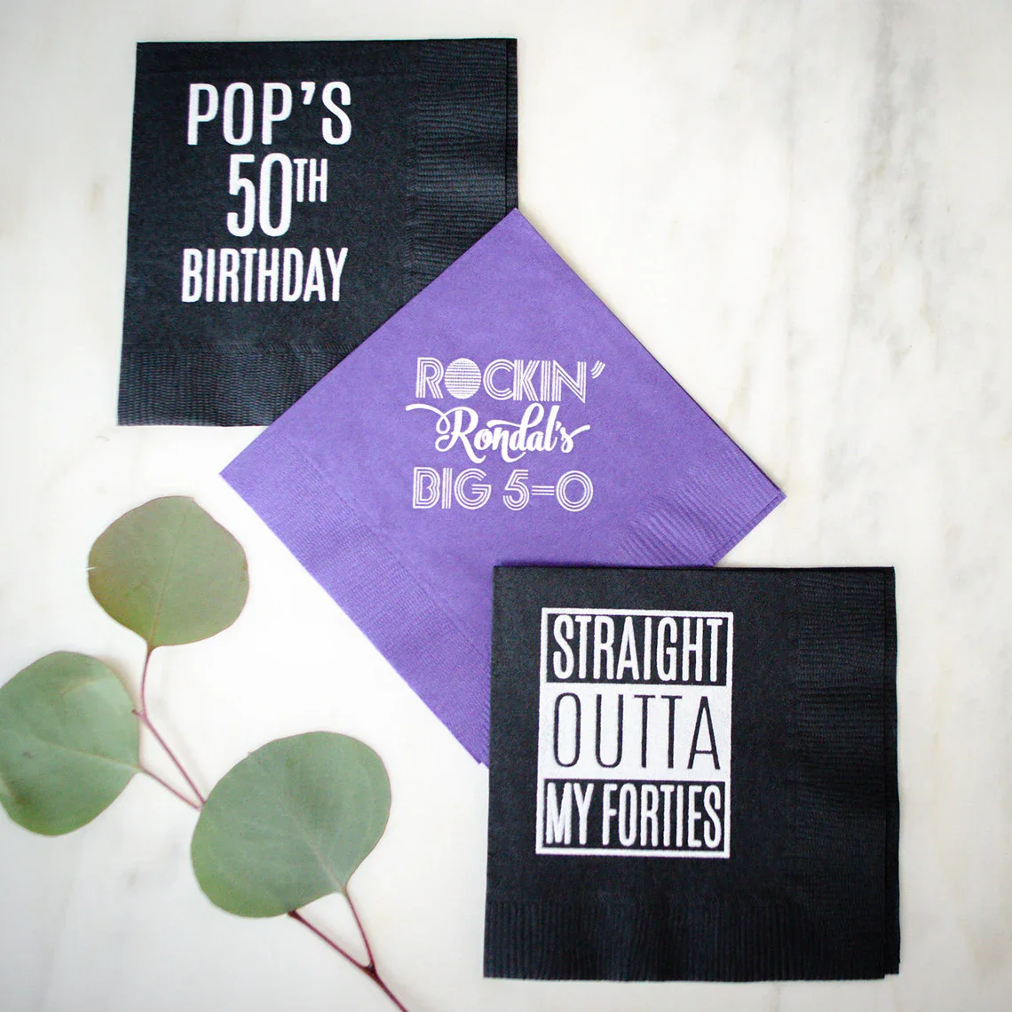 Straight Outta My Forties Napkins, 50th Birthday Party, Custom Beverage Napkins, 40th Birthday, 30th Birthday, Funny Napkins, Ov