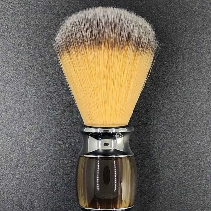 A38T-2X Synthetic Shaving Brush Durable Resin Handle Travel Brush,Lathering Well With Shaving Soap Cream For Men Wet Shave