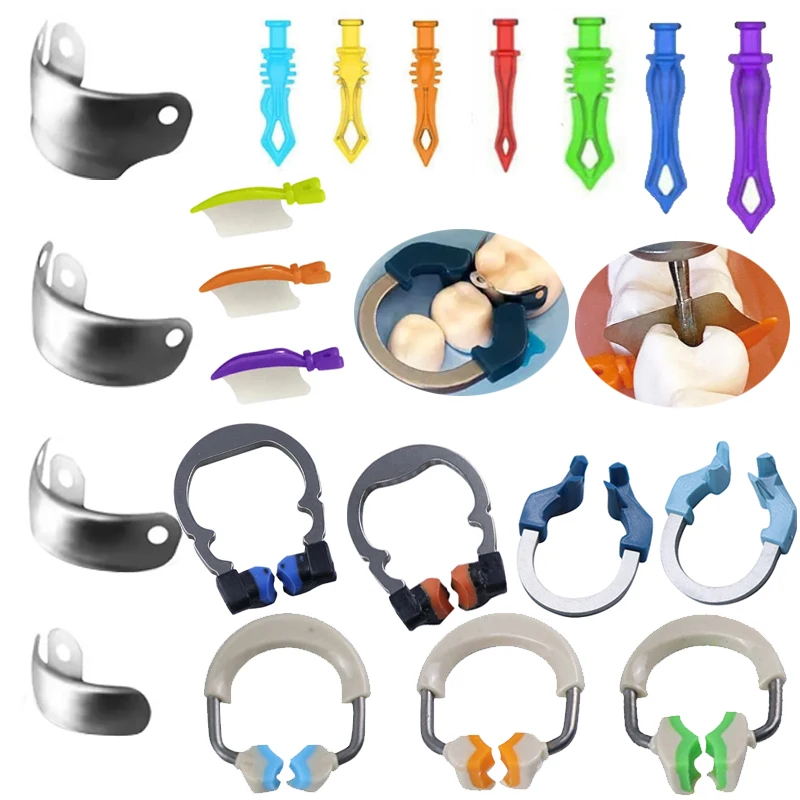 

Стоматологическая секционная матричная система, металлические матричные ленты, никель-титановое титановое зажимное кольцо, стоматологические инструменты