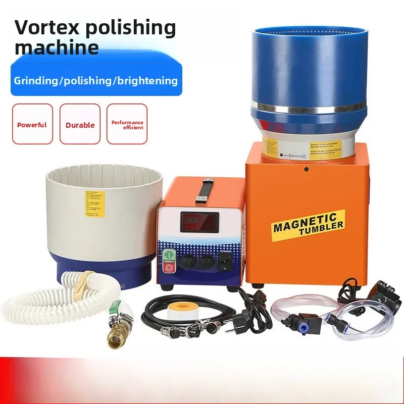 Dry and wet polishing dual-purpose gold and silver jewelry mirror polishing water rolling vortex finishing machine