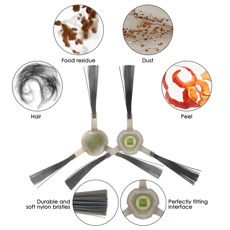 14ชิ้นแปรงด้านข้างตัวกรอง HEPA สำหรับอะไหล่เครื่องดูดฝุ่น M210B M213S เครื่องดูดฝุ่นหุ่นยนต์ M213 M210