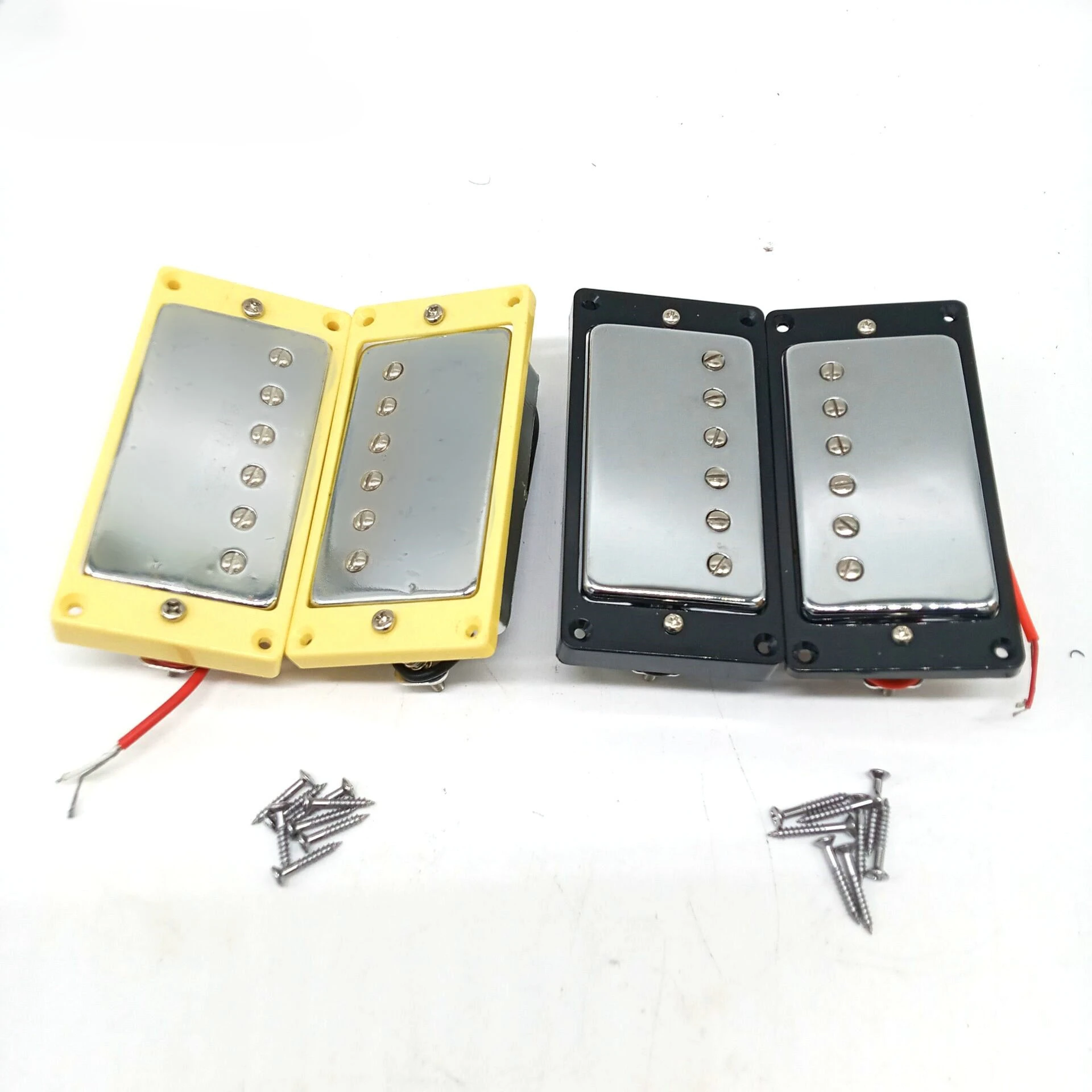 

Лучший выбор: 1 комплект керамических гитарных звукоснимателей с черно-желтой рамкой 50/52 # Серебряные аксессуары для электрогитар L/P