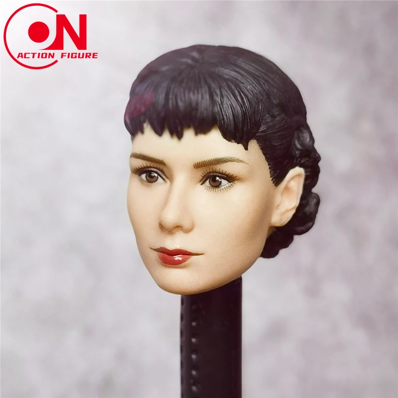 Accesorios de figuras femeninas a escala 1/6, cabeza esculpida de Audrey Hepburn para muñecas de figura de acción de 12 ", juguetes modelo