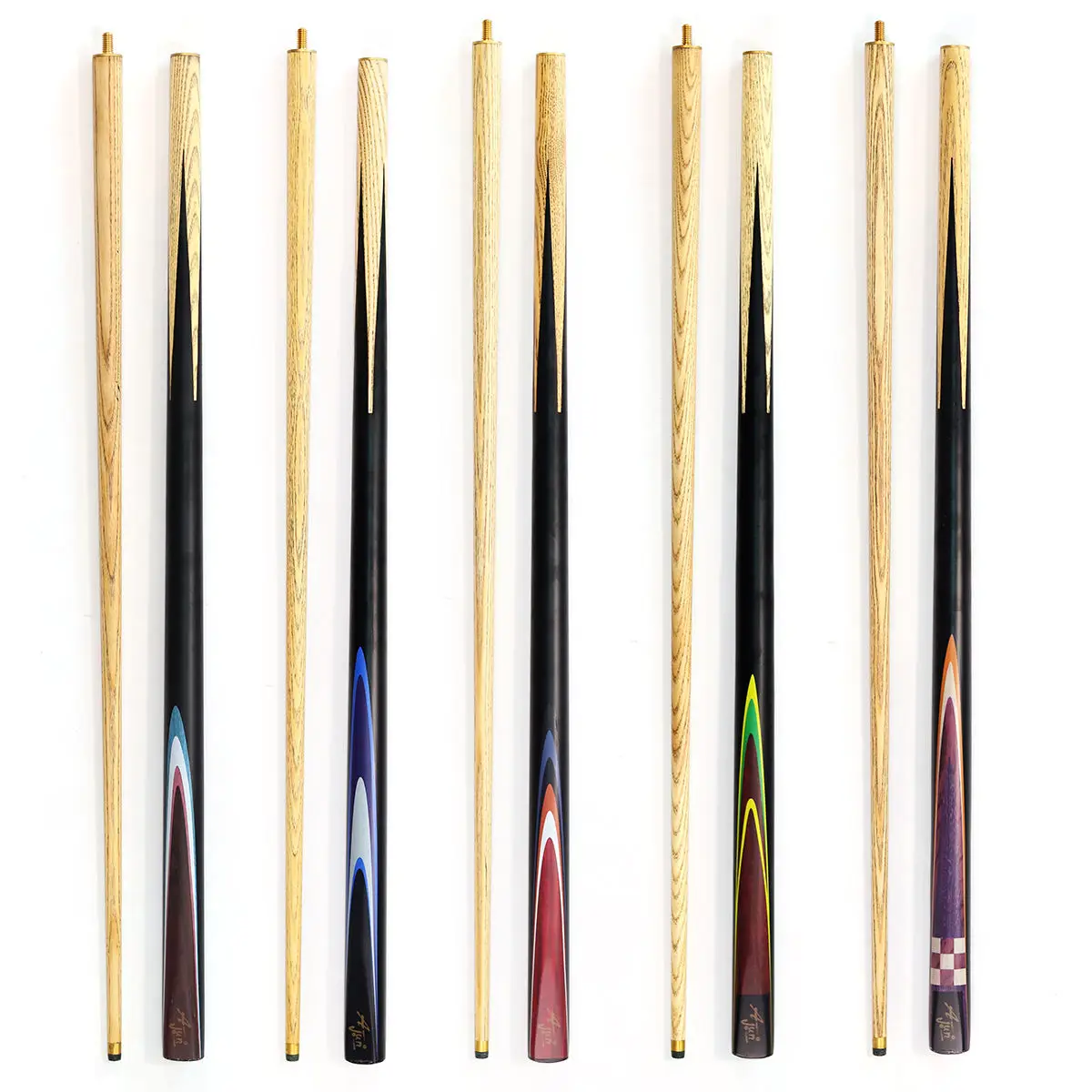 

Hot Sale Ash Wood 1/2-pc 57inch 10mm Tip Billiard Pool Snooker Cue