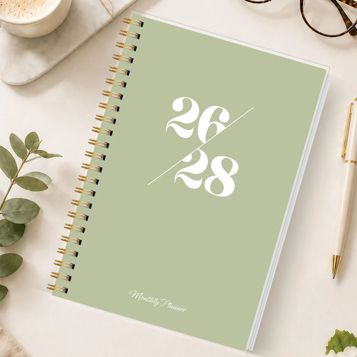 1PC 2026-2028 Academic Planner Jul 2026-Jun 2028, A5 Monthly Planner with Reference Calendars, Notes Pages & Spiral Binding