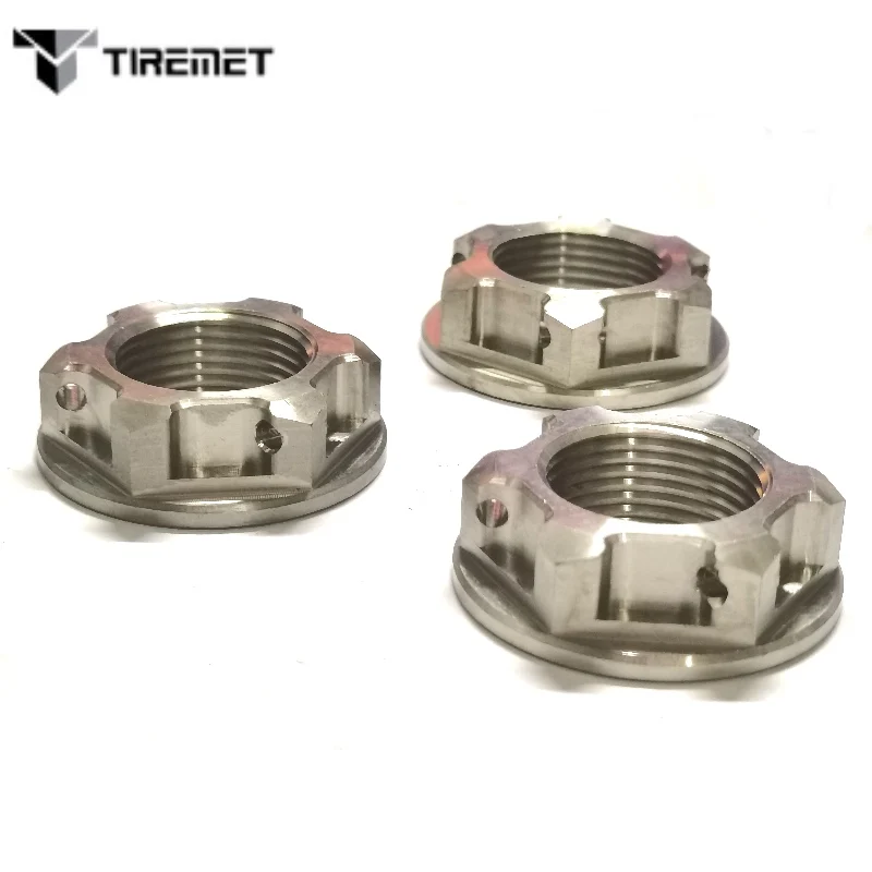 M18 M20 M22 M24x1.5mm Titanium Flange Nuts for Bicycle Motorcycle Car Rear Axle Nut Yamaha Honda Ducati Kawasaki Suzuki